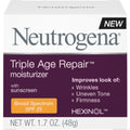 Neutrogena Triple Age Repair Anti-Aging Daily Facial Moisturizer With SPF 25 Sunscreen & Vitamin C, Firming Anti-Wrinkle Face & Neck Cream For Dark Spots, Glycerin & Shea Butter, 1.7 Oz