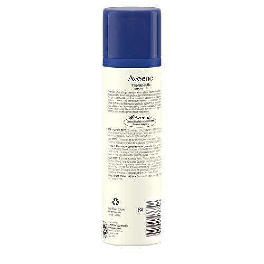 Aveeno Therapeutic Shave Gel With Oat, For Sensitive Skin, 7 Oz