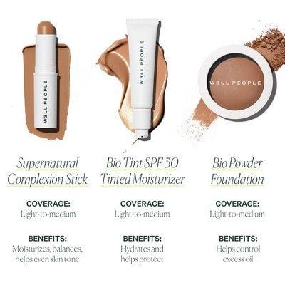 Well People Supernatural Complexion Stick Foundation + Concealer 30 Medium Tan Warm 0.28oz - New