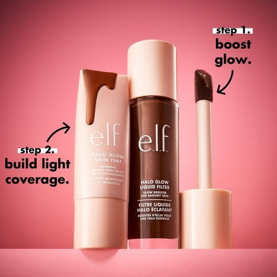 e.l.f. Halo Glow Liquid Filter Highlighter 6.5 Deep 1.06 fl oz - New